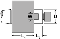 R8 Shell Mill Arbor Diagram