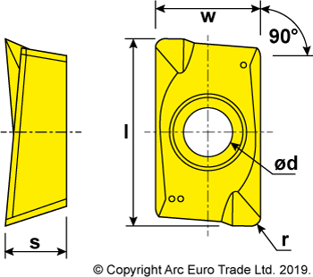 TiN Coated Carbide Milling Insert