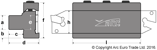 SLTBN Parting Blade Tool Blocks - Diagrams