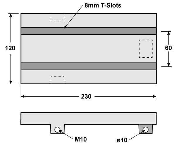 Milling table drawing