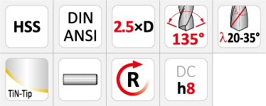 Dormer A088 24pc HSS TiN Stub Drill Set 1.0-10.5mm