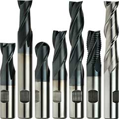 HSS-AL End Mills - TiAlN Coated and Uncoated