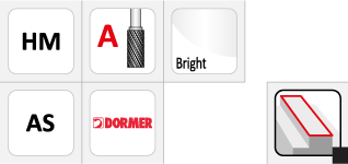 Dormer P501 Carbide Burrs - Cylinder without Endcut