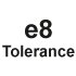 e8 tolerance on diameter D1 (cutting diameter)