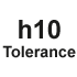 h10 tolerance on diameter D1 (cutting diameter)