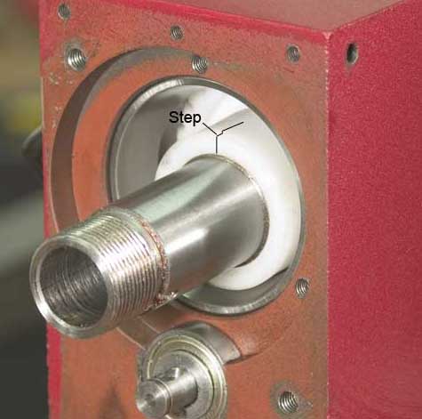 Fit the reat plastic spacer, after modifying it to have a small step on one end