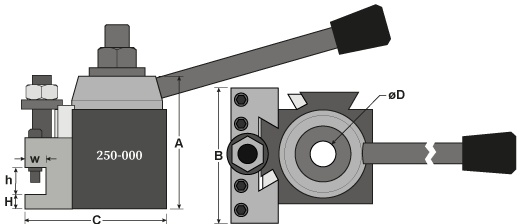 Model 000 QCTP + Standard Toolholder Drawing