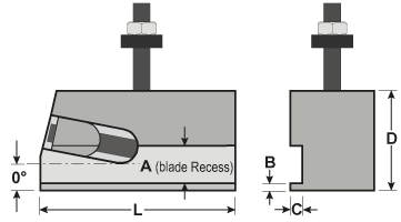 Parting Blade Toolholder Drawing